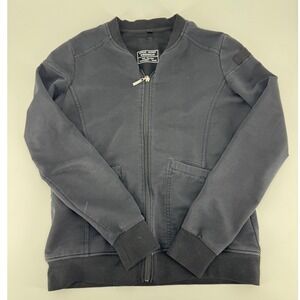 Black Scrub Jacket Workwear Soft Easy Care Dependable Stretch Bomber XS